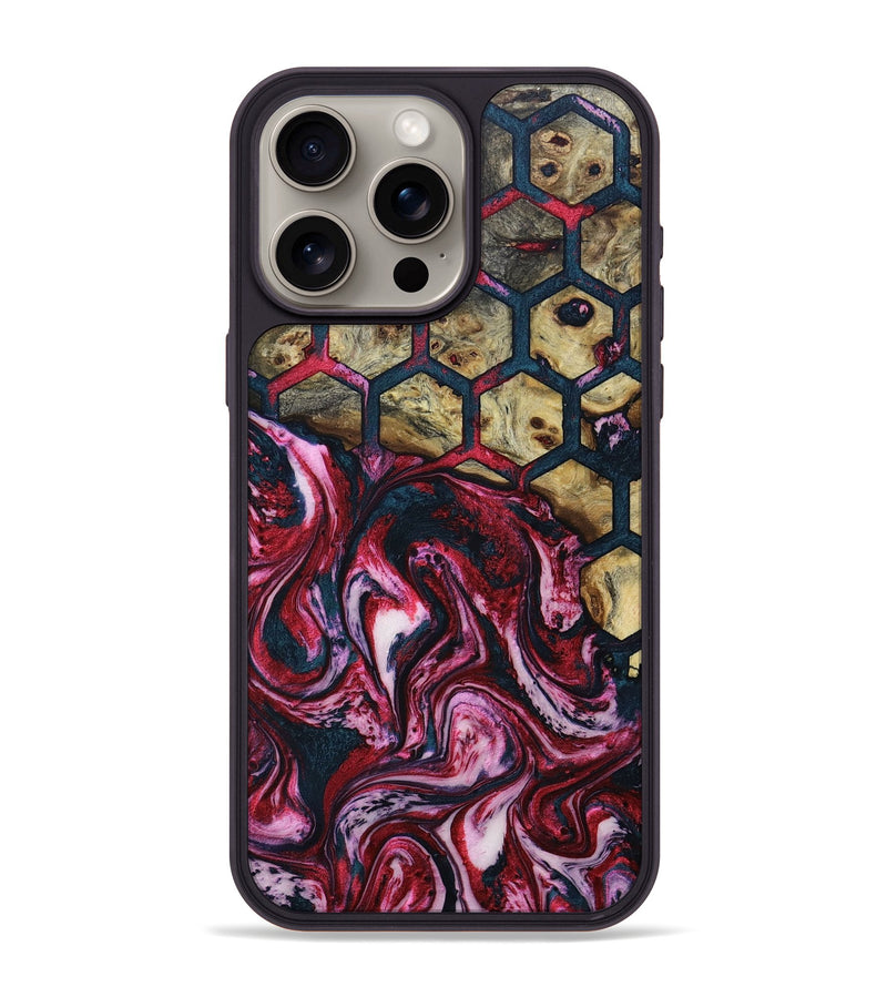 iPhone 15 Pro Max Wood+Resin Phone Case - Jeremiah (Pattern, 693685)