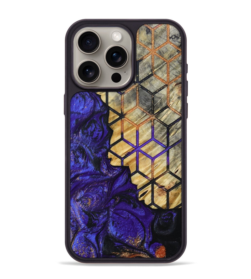 iPhone 15 Pro Max Wood+Resin Phone Case - Roderick (Pattern, 693700)