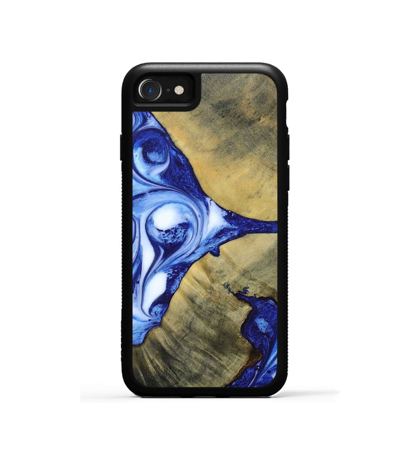iPhone SE Wood+Resin Phone Case - Dawson (Blue, 693856)