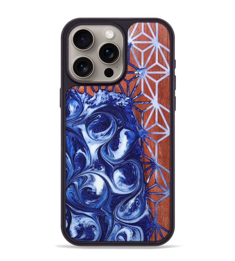 iPhone 15 Pro Max Wood+Resin Phone Case - Kamryn (Pattern, 693891)