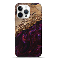 iPhone 15 Pro Max Wood+Resin Live Edge Phone Case - Elise (Red, 693994)