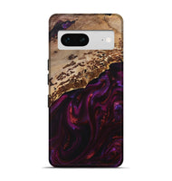Pixel 7 Wood+Resin Live Edge Phone Case - Elise (Red, 693994)