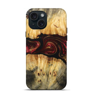 iPhone 15 Wood+Resin Live Edge Phone Case - Bryce (Red, 693995)