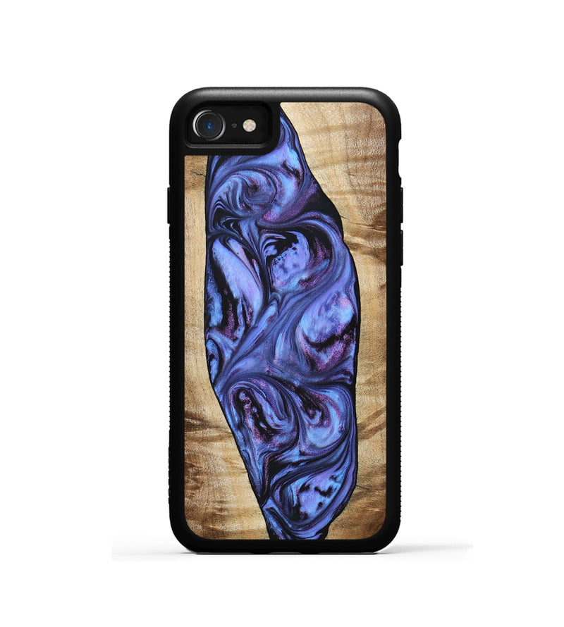iPhone SE Wood+Resin Phone Case - Tammie (Purple, 694107)