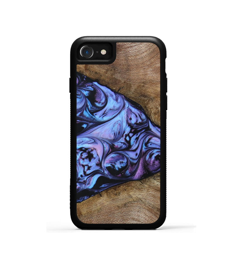 iPhone SE Wood+Resin Phone Case - Joseph (Purple, 694116)