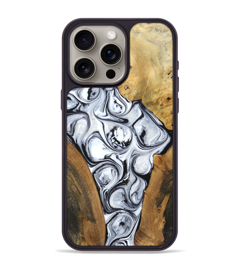 iPhone 15 Pro Max Wood+Resin Phone Case - Jordan (Mosaic, 694336)