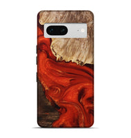 Pixel 7 Wood+Resin Live Edge Phone Case - Kyla (Red, 694388)
