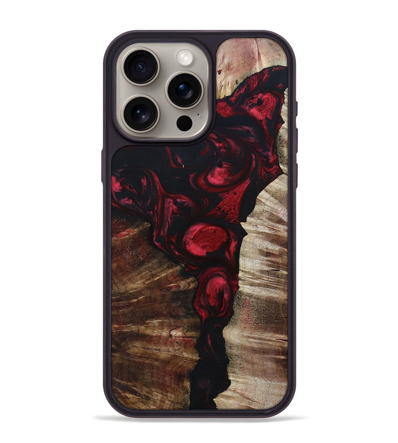 iPhone 15 Pro Max Wood+Resin Phone Case - Pedro (Mosaic, 695158)
