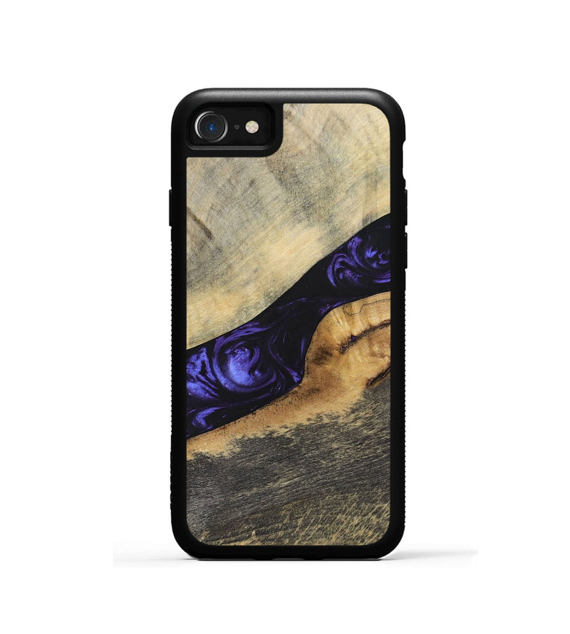 iPhone SE Wood+Resin Phone Case - Wilfred (Purple, 695378)