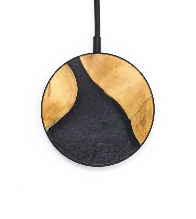 Circle Wood+Resin Wireless Charger - Ruth (Pure Black, 695449)