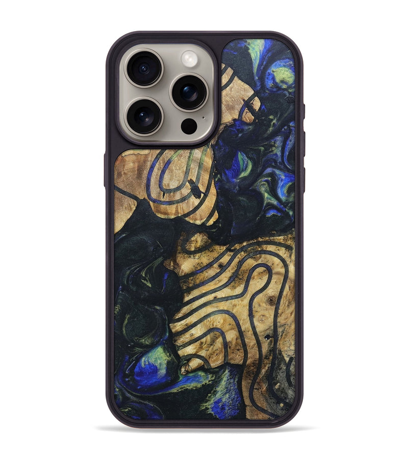iPhone 15 Pro Max Wood+Resin Phone Case - Joshua (Pattern, 695515)