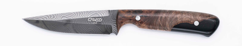 Carved Damascus Field Knife #20622