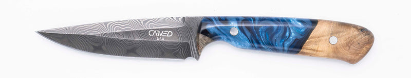 Carved Damascus Field Knife #20630