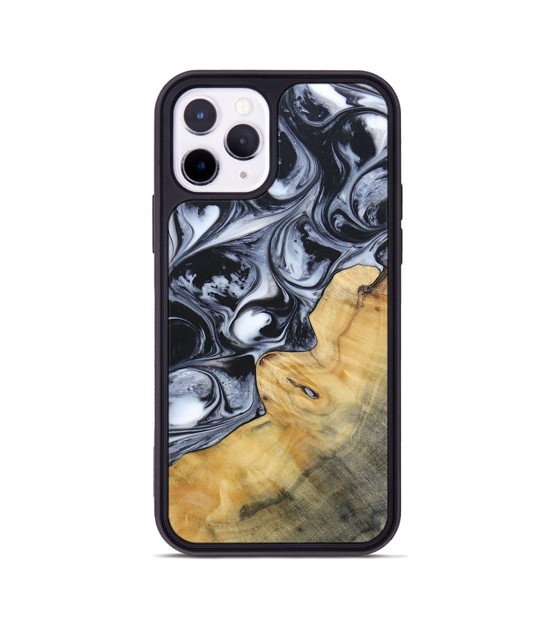 iPhone 11 Pro Wood+Resin Phone Case - Clint (Black & White, 695873)