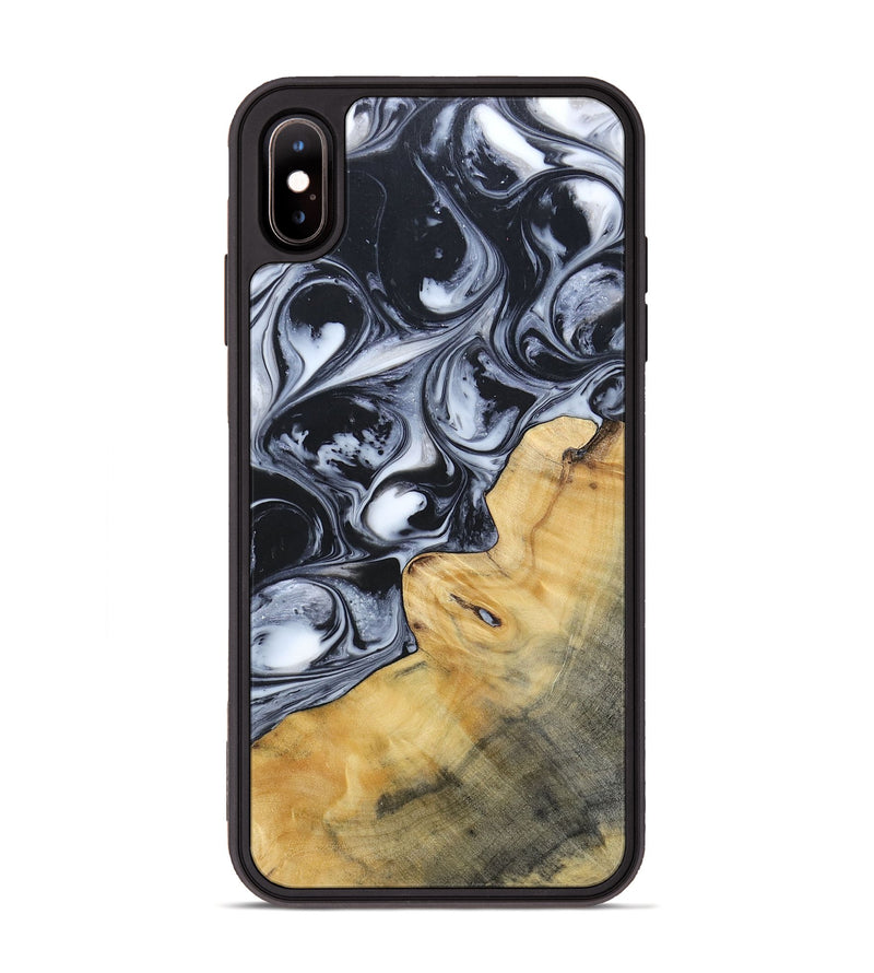 iPhone Xs Max Wood+Resin Phone Case - Clint (Black & White, 695873)