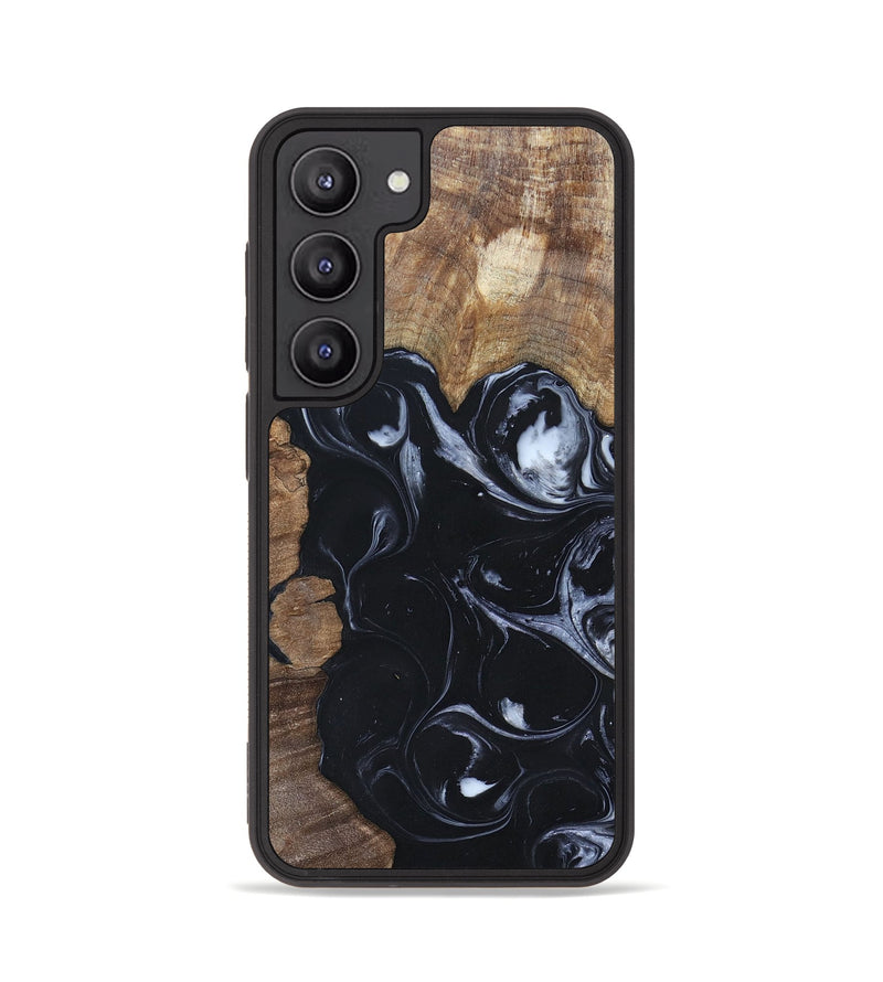 Galaxy S23 Wood+Resin Phone Case - Ismael (Black & White, 695875)