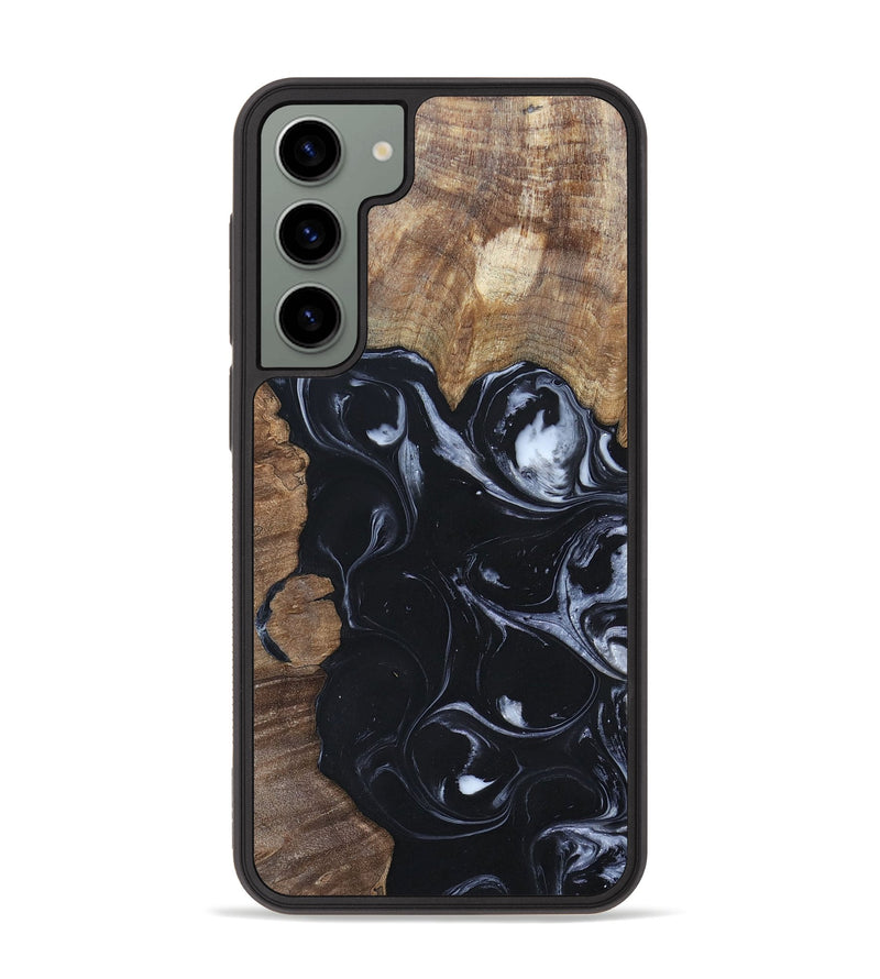 Galaxy S23 Plus Wood+Resin Phone Case - Ismael (Black & White, 695875)