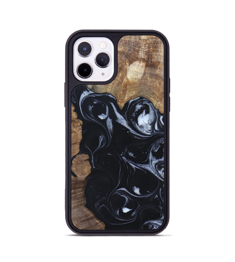 iPhone 11 Pro Wood+Resin Phone Case - Ismael (Black & White, 695875)