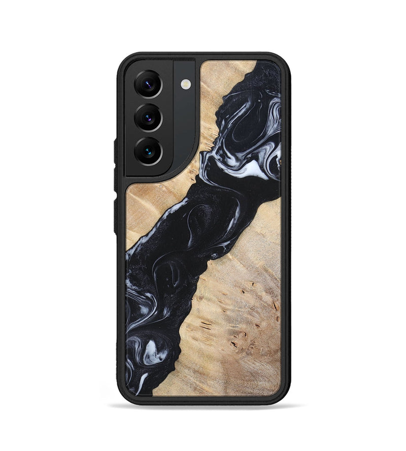 Galaxy S22 Wood+Resin Phone Case - Lorraine (Black & White, 695883)