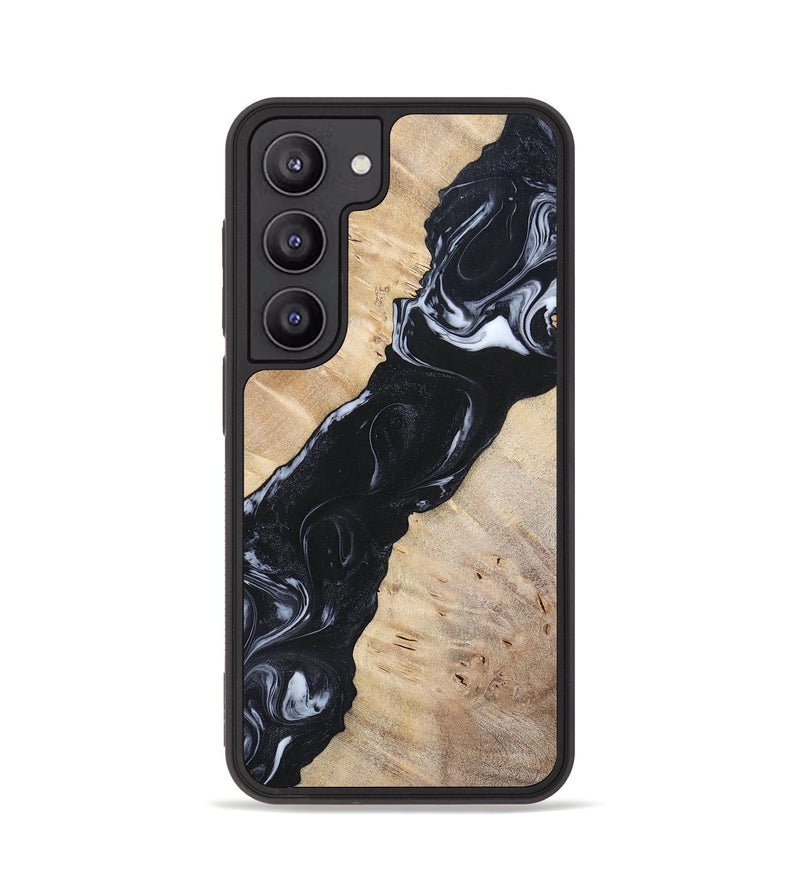Galaxy S23 Wood+Resin Phone Case - Lorraine (Black & White, 695883)