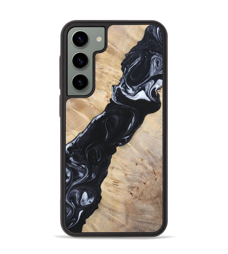 Galaxy S23 Plus Wood+Resin Phone Case - Lorraine (Black & White, 695883)