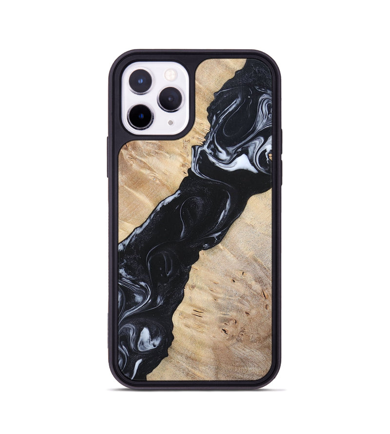 iPhone 11 Pro Wood+Resin Phone Case - Lorraine (Black & White, 695883)