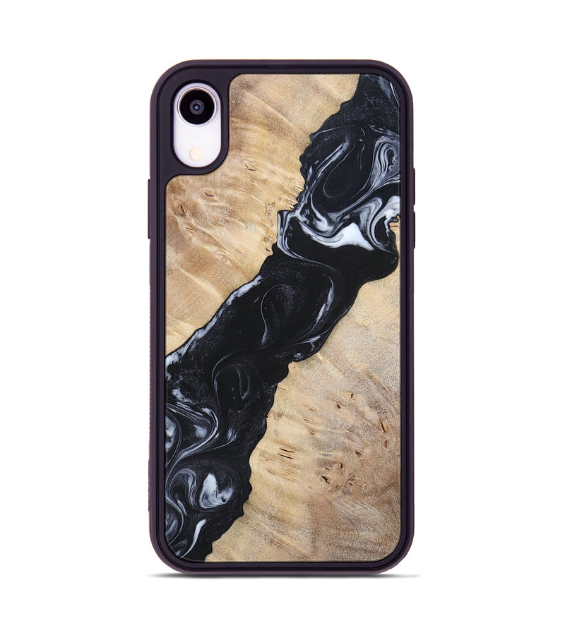 iPhone Xr Wood+Resin Phone Case - Lorraine (Black & White, 695883)