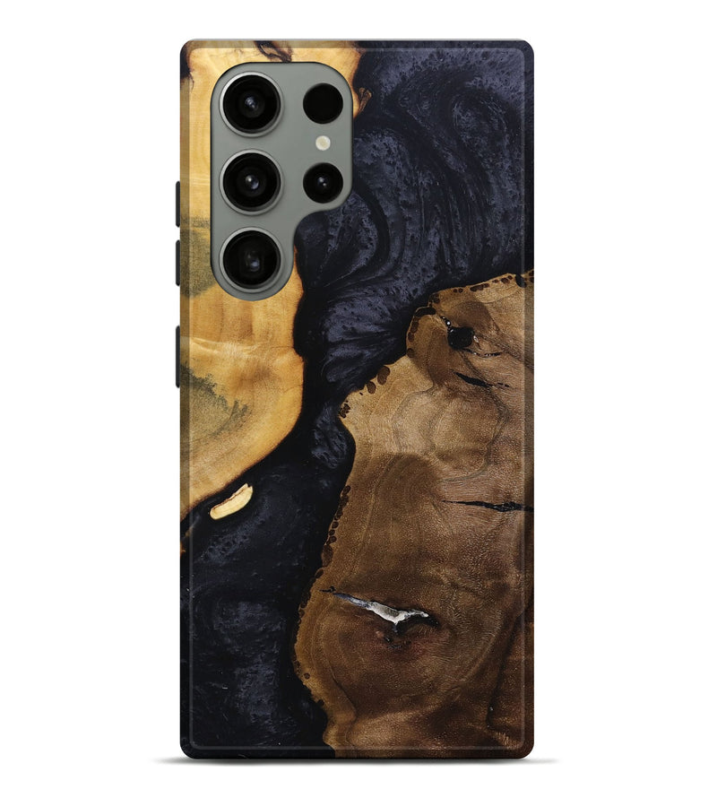 Galaxy S23 Ultra Wood+Resin Live Edge Phone Case - Anaya (Pure Black, 695895)