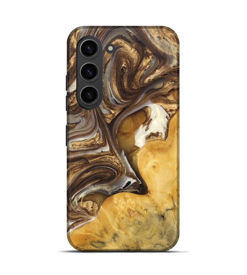 Galaxy S23 Wood+Resin Live Edge Phone Case - Yahir (Black & White, 695901)