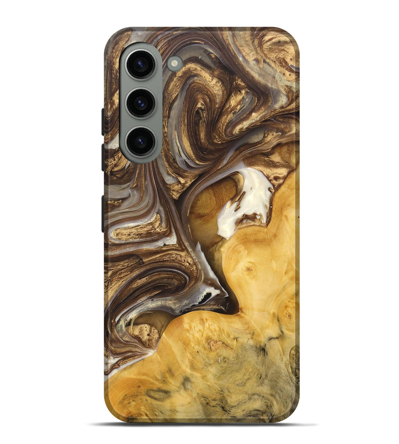 Galaxy S23 Plus Wood+Resin Live Edge Phone Case - Yahir (Black & White, 695901)