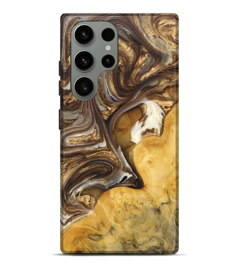 Galaxy S23 Ultra Wood+Resin Live Edge Phone Case - Yahir (Black & White, 695901)