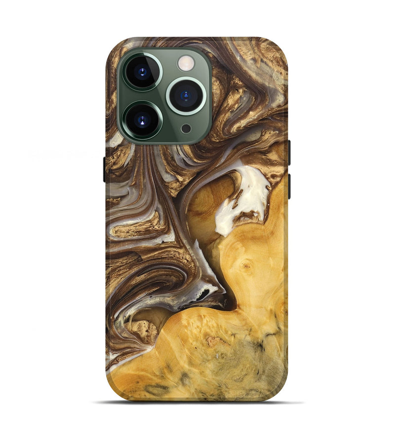 iPhone 13 Pro Wood+Resin Live Edge Phone Case - Yahir (Black & White, 695901)