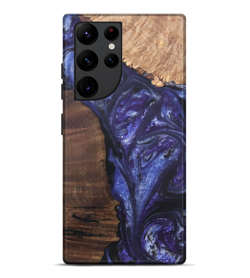 Galaxy S22 Ultra Wood+Resin Live Edge Phone Case - Jordyn (Purple, 695920)