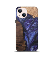 iPhone 13 mini Wood+Resin Live Edge Phone Case - Jordyn (Purple, 695920)