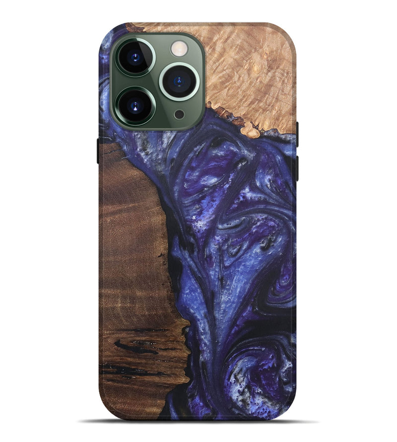 iPhone 13 Pro Max Wood+Resin Live Edge Phone Case - Jordyn (Purple, 695920)