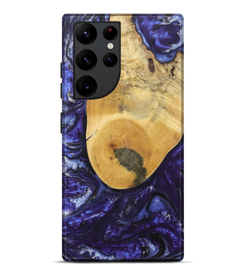 Galaxy S22 Ultra Wood+Resin Live Edge Phone Case - Selena (Purple, 695921)