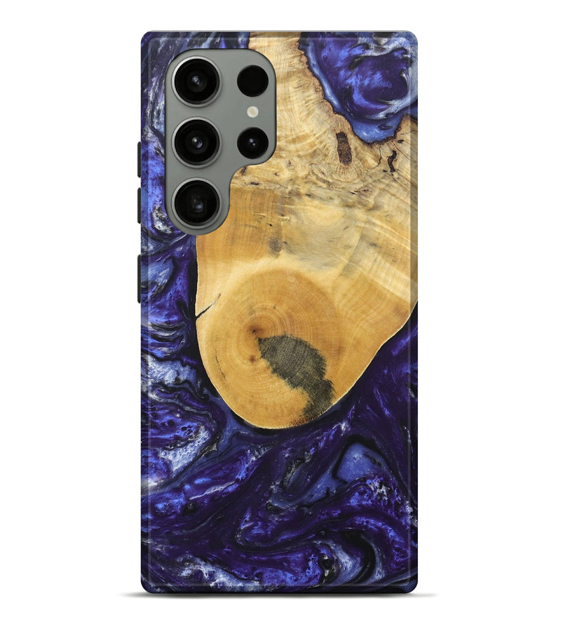 Galaxy S23 Ultra Wood+Resin Live Edge Phone Case - Selena (Purple, 695921)