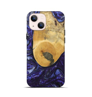 iPhone 13 mini Wood+Resin Live Edge Phone Case - Selena (Purple, 695921)