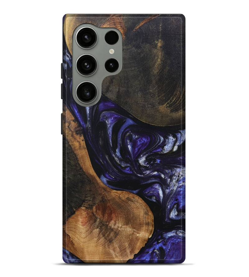 Galaxy S24 Ultra Wood+Resin Live Edge Phone Case - Nakia (Purple, 695923)