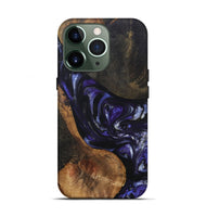 iPhone 13 Pro Wood+Resin Live Edge Phone Case - Nakia (Purple, 695923)
