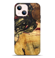 iPhone 14 Plus Wood+Resin Live Edge Phone Case - Jack (Red, 695924)