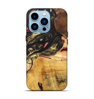 iPhone 14 Pro Wood+Resin Live Edge Phone Case - Jack (Red, 695924)