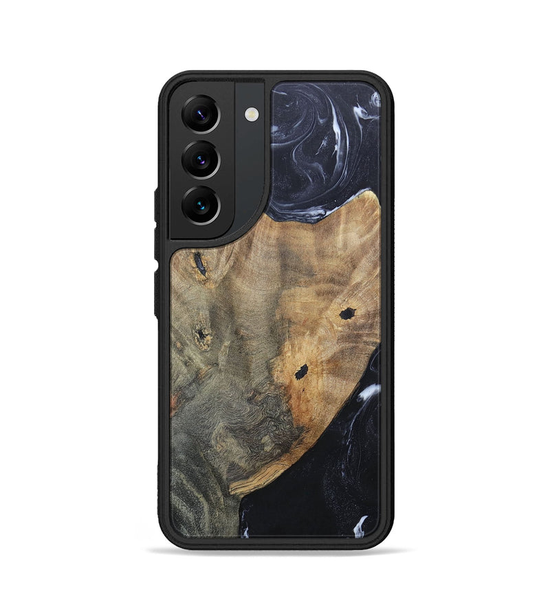 Galaxy S22 Wood+Resin Phone Case - Karl (Black & White, 695938)