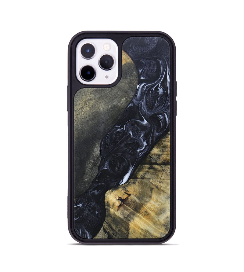 iPhone 11 Pro Wood+Resin Phone Case - Alexandra (Black & White, 695946)