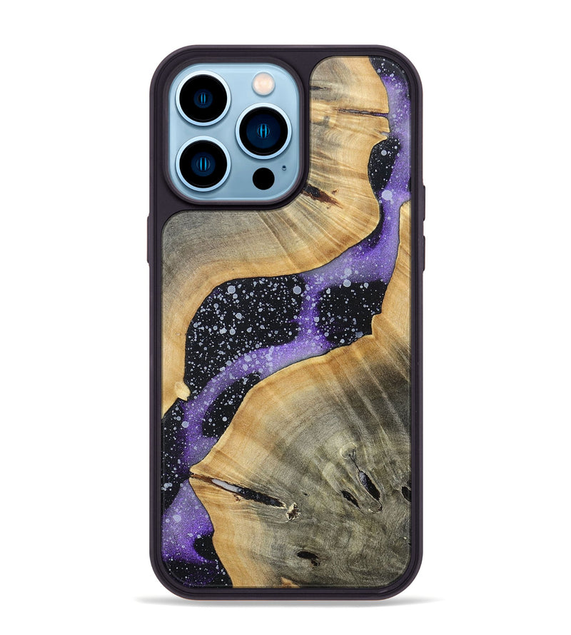 iPhone 14 Pro Max Wood+Resin Phone Case - Luann (Cosmos, 696031)