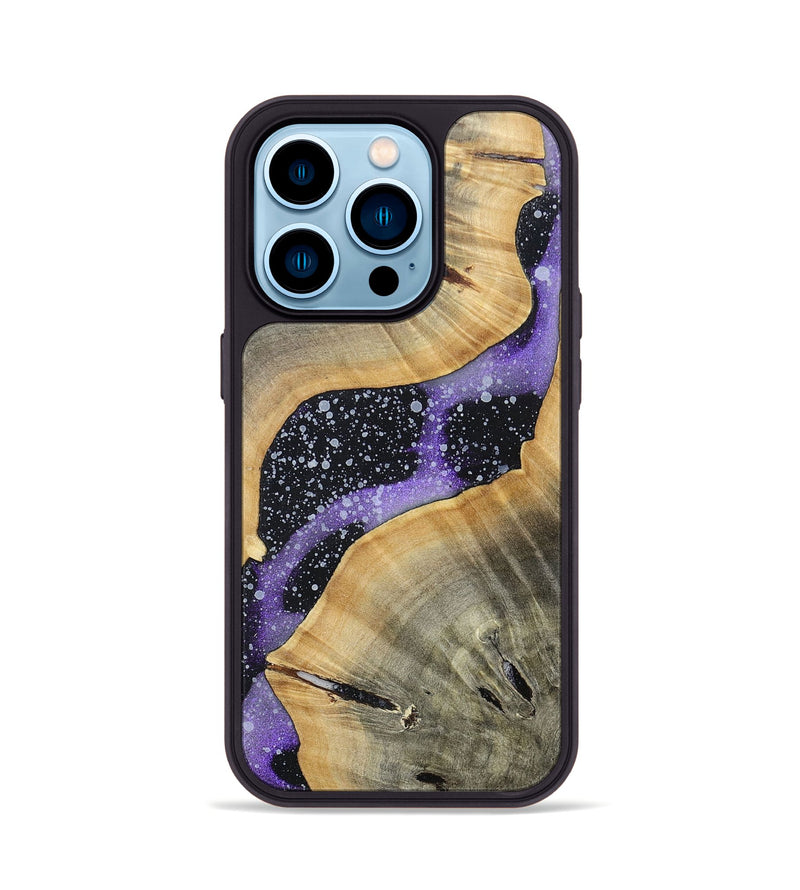 iPhone 14 Pro Wood+Resin Phone Case - Luann (Cosmos, 696031)