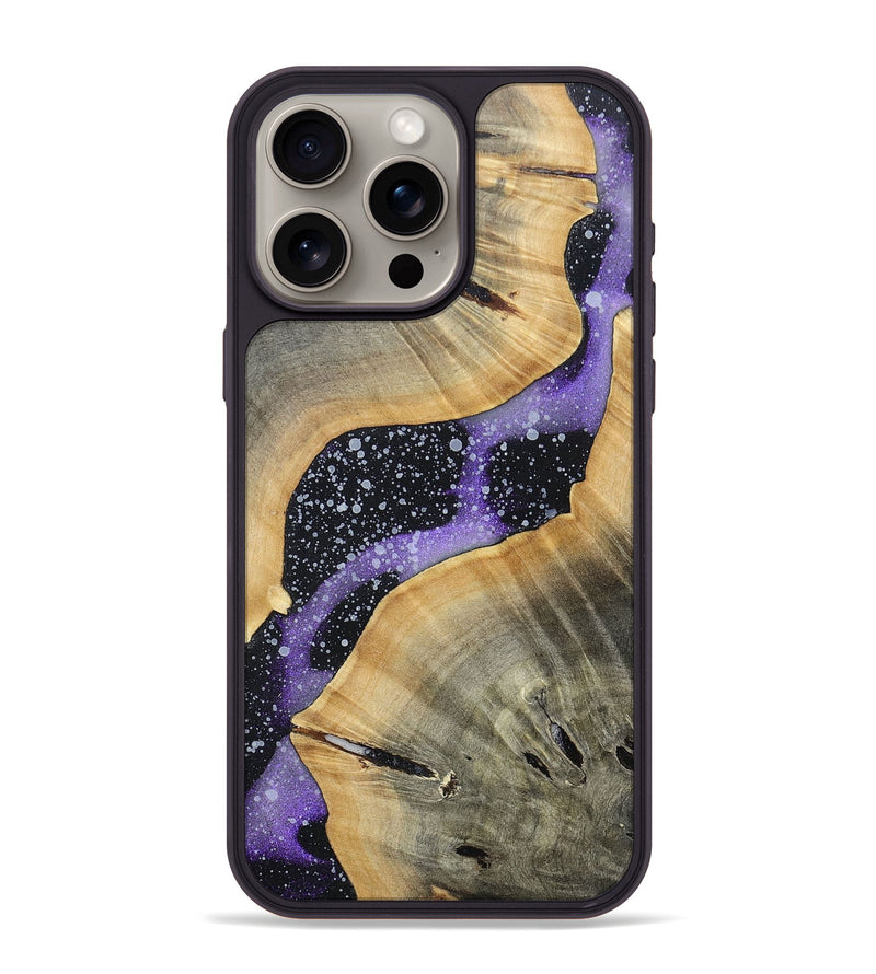 iPhone 15 Pro Max Wood+Resin Phone Case - Luann (Cosmos, 696031)