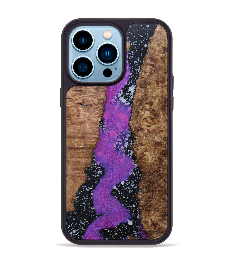 iPhone 14 Pro Max Wood+Resin Phone Case - Haisley (Cosmos, 696032)