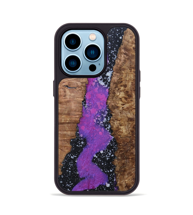 iPhone 14 Pro Wood+Resin Phone Case - Haisley (Cosmos, 696032)