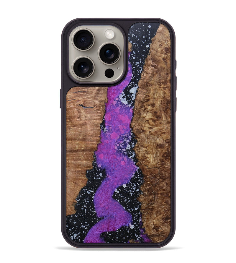 iPhone 15 Pro Max Wood+Resin Phone Case - Haisley (Cosmos, 696032)